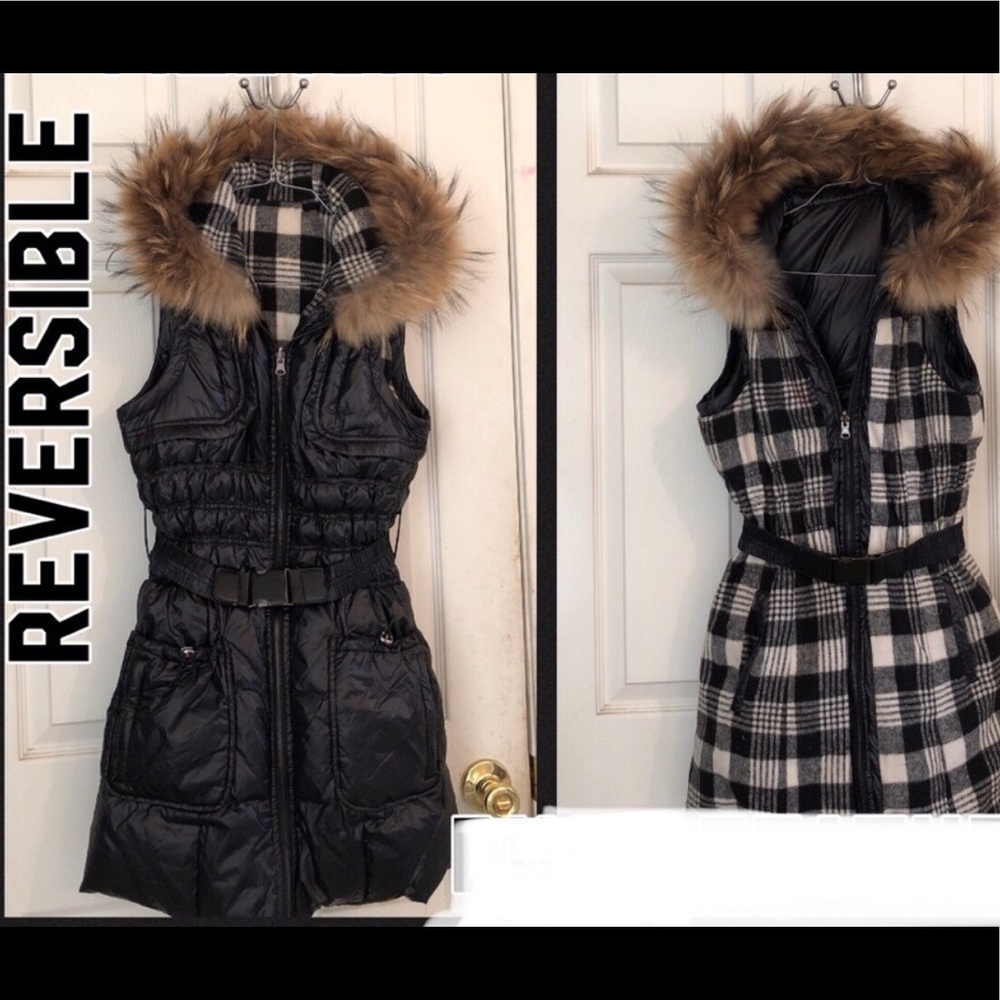 Perfect❤️Vest.S/M puffer down.small.hooded.long
